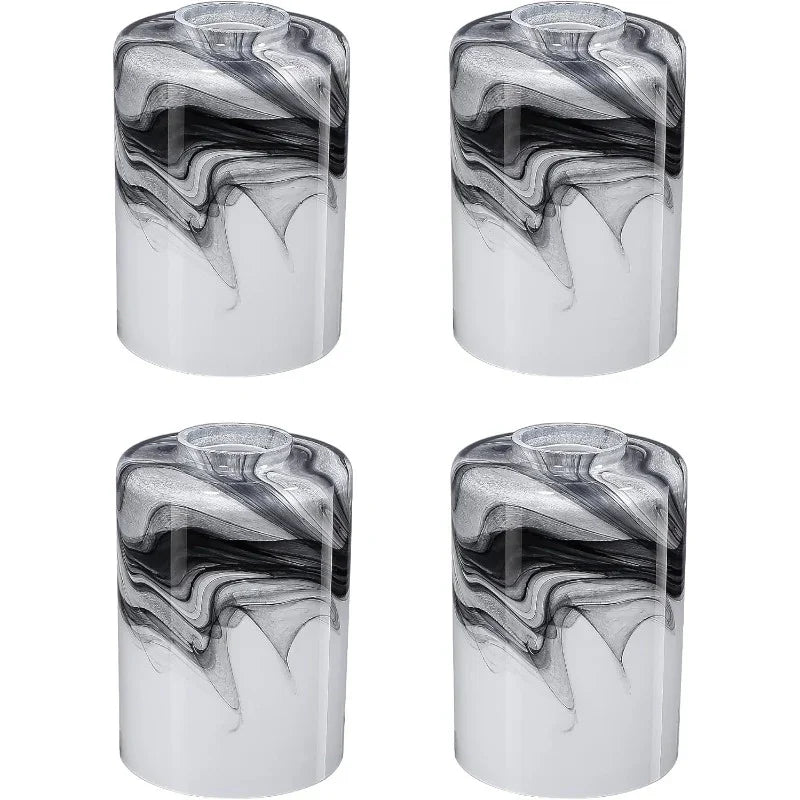 4-Pack Modern Marble Texture Glass Shades