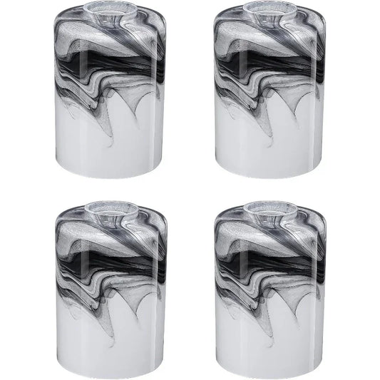 4-Pack Modern Marble Texture Glass Shades
