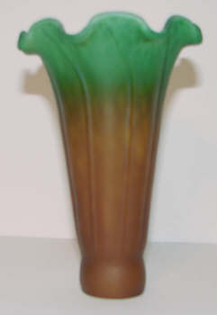13420 Amber And Green Lily Shades - Adrianas Specialty Lamp Shades