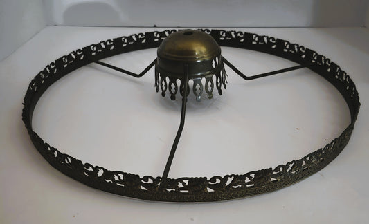 14" Antique Brass Shade Ring | Lamp Shade Adapter