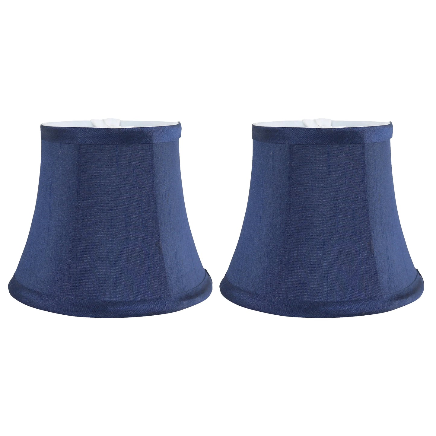 Meriville Faux Silk Clip On Chandelier Lamp Shades, 4-inch by 6-inch by 5-inch, Bell shape