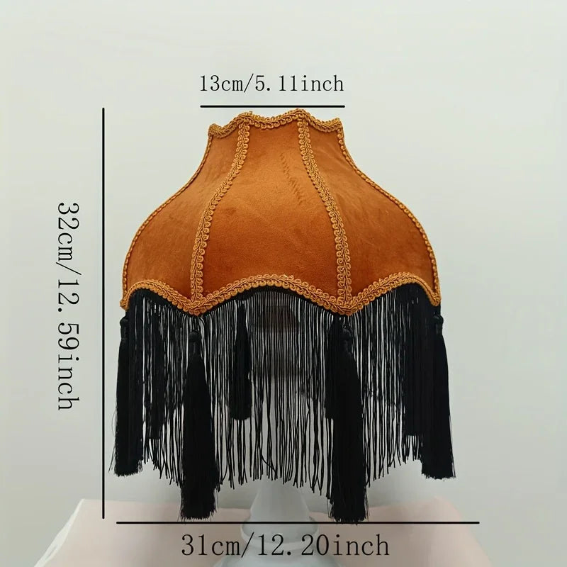 Elegant Modern Luxury Lampshade with Ornate Fringed Tassel Decor