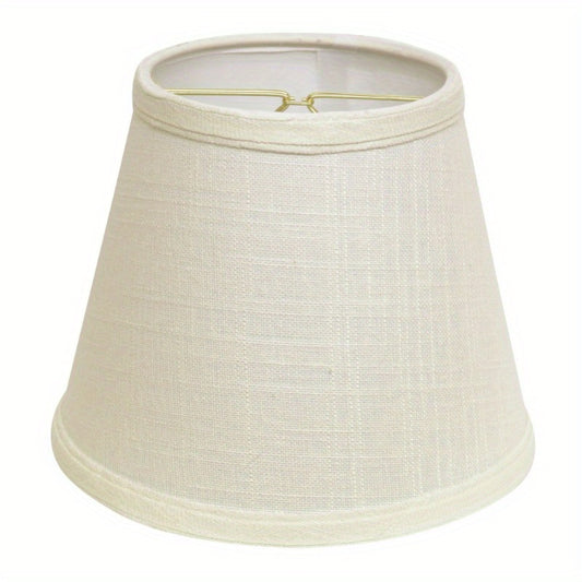 Empire Hardback Lampshade with Bulb Clip, White Fabric Lampshade - Adrianas Specialty Lamp Shades