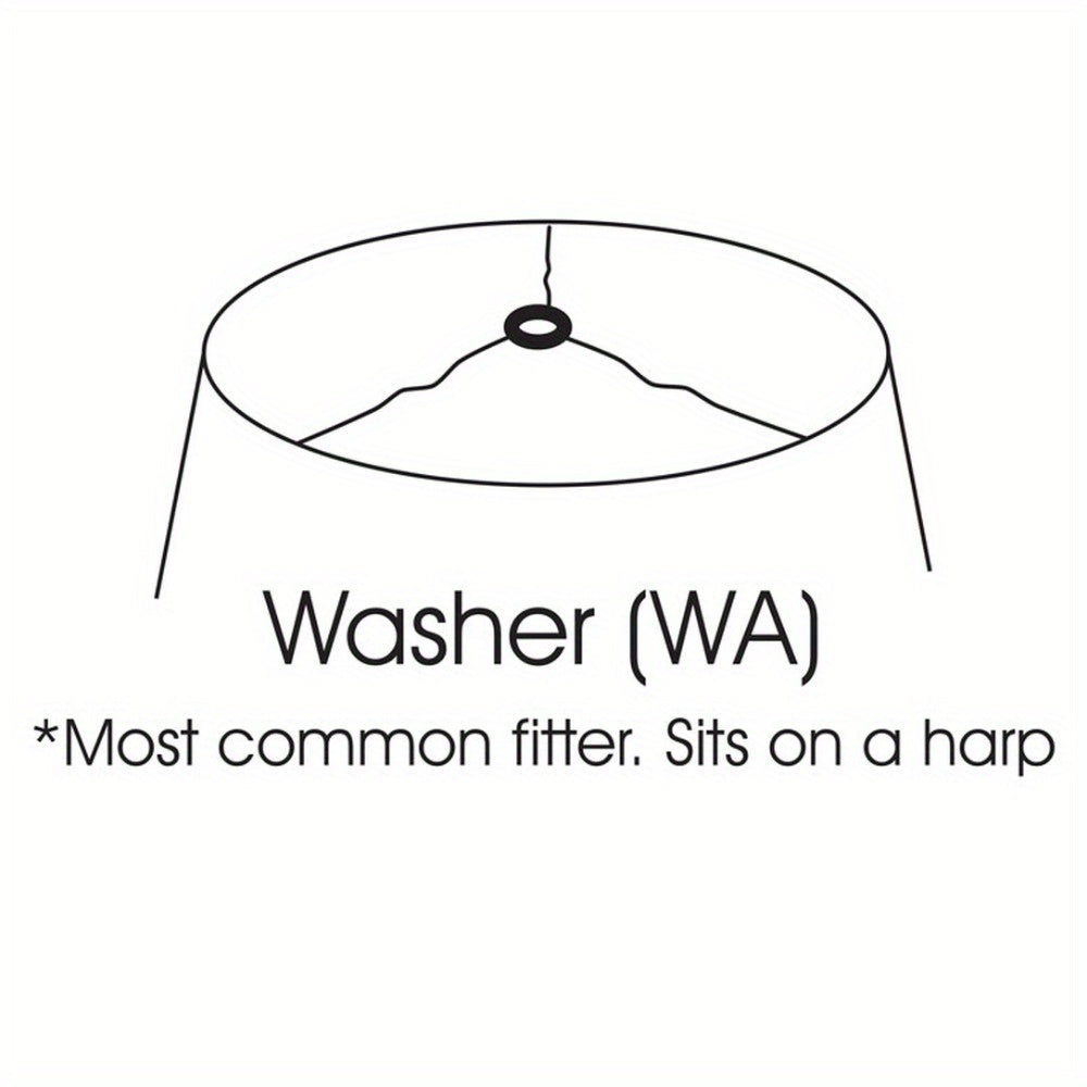 Rectangle Bell Hardback Lampshade with Washer Fitter, Black Natural Fabric Lampshade with White Lining for Table Lamps, 5" Top x 12" Bottom x 9" Height - Adrianas Specialty Lamp Shades
