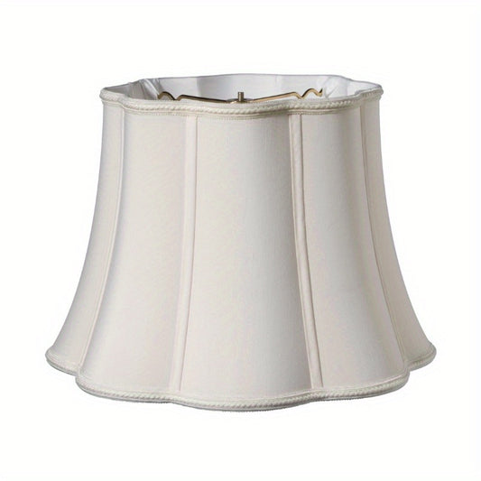 Slant Melon Out Scallop Softback Lampshade with Washer Fitter, Cream - Adrianas Specialty Lamp Shades