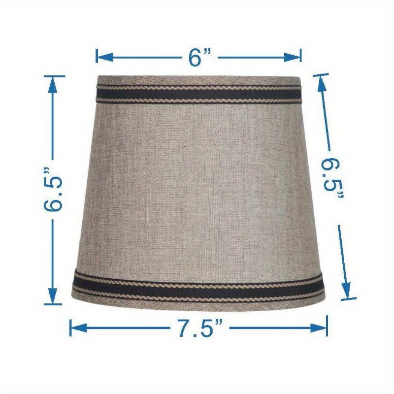 Brown with Black Trim Empire Accent Lamp Shade, 6 x 7.5 x 6.5" - Adrianas Specialty Lamp Shades