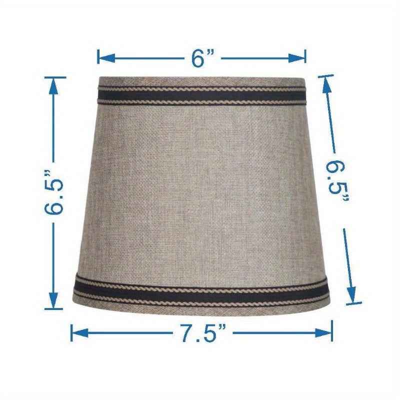 Brown with Black Trim Empire Accent Lamp Shade, 6 x 7.5 x 6.5"
