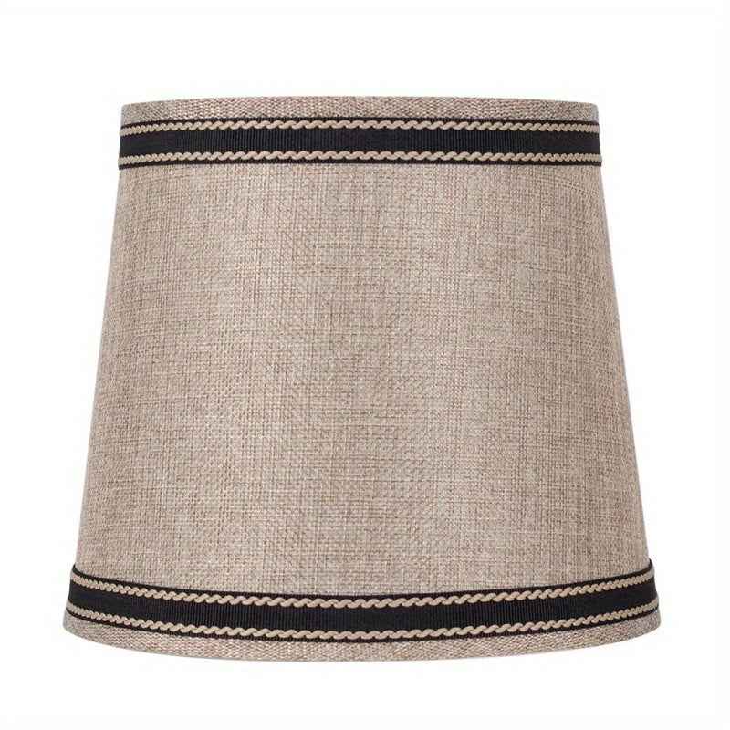 Brown with Black Trim Empire Accent Lamp Shade, 6 x 7.5 x 6.5"