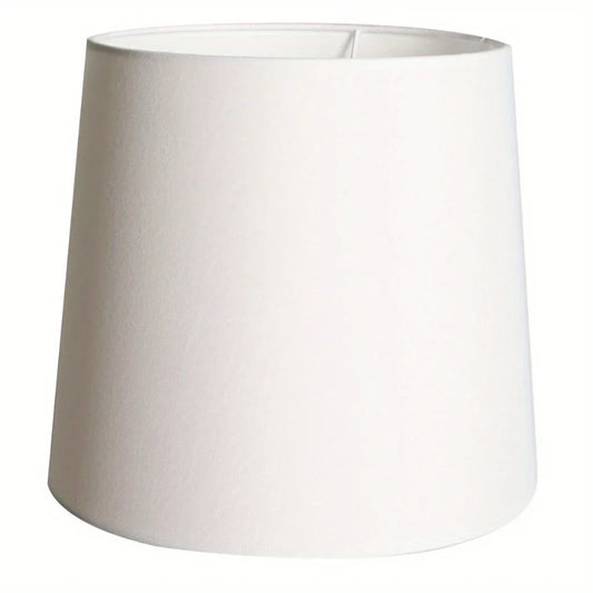 White Fabric Uno Lamp Shade, 11"H x 12"D