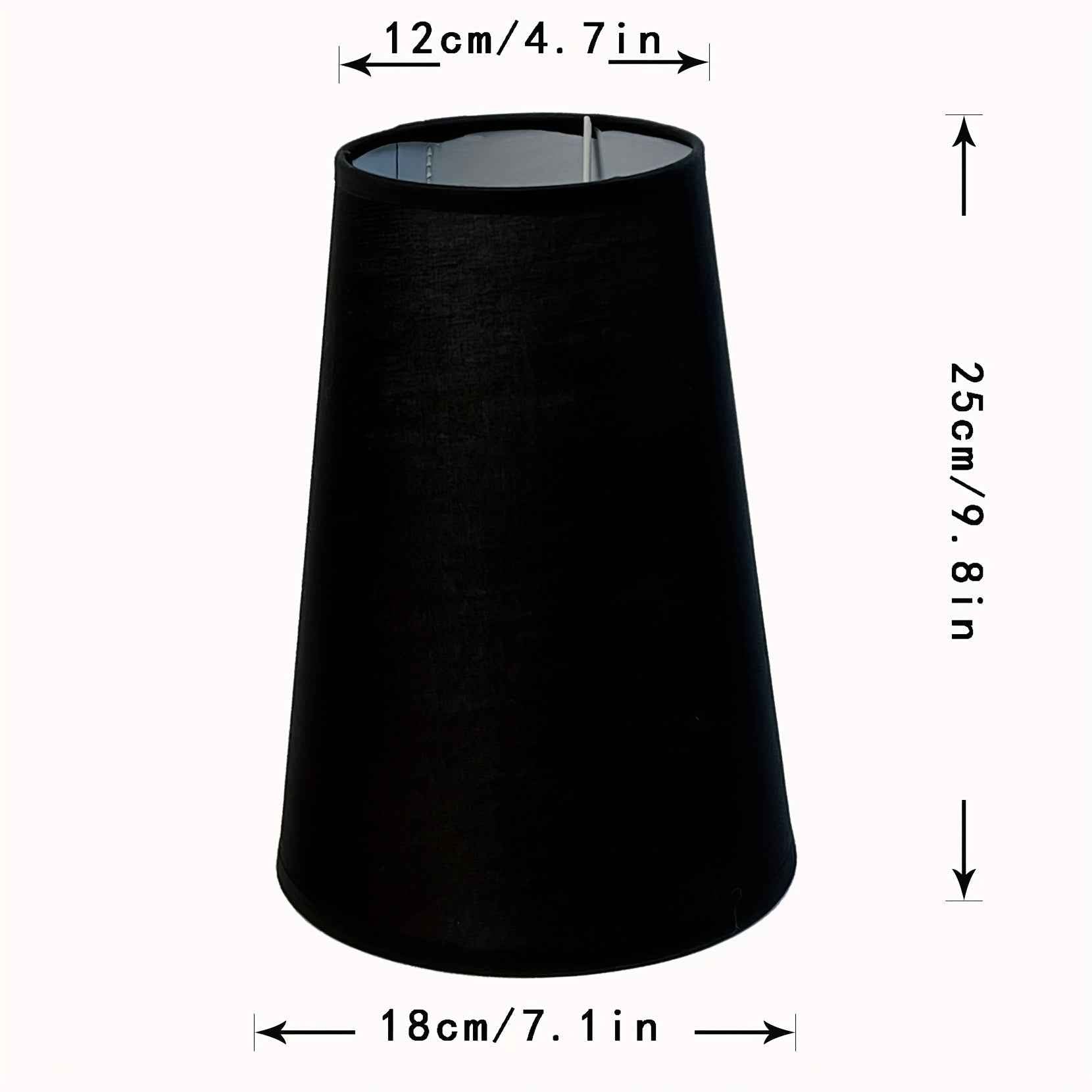 2pcs Black Modern Cylindrical Fabric Lampshades - Large Tapered Drum Shades for E27, Fits Table Lamps, Lamps & Ceiling Fixtures, Soft Glow Diffuser for Home, Office, Bedroom (Compatible with Standard), Ceiling Lamp Shade, Lam