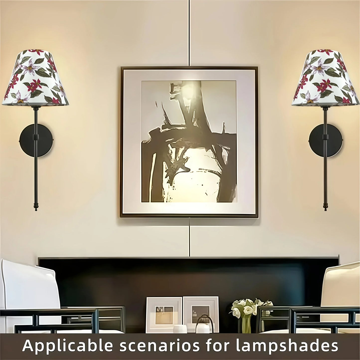 3/6pcs Modern Fabric & Metal Ceiling Fixture with Soft Glow Lampshade