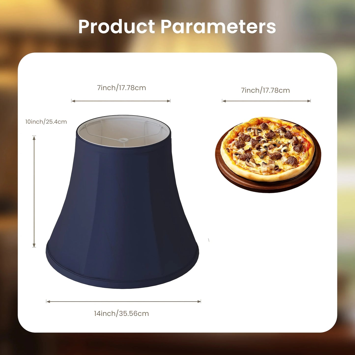 Double Royal Style Foldable Medium Lamp Shade Set of 2