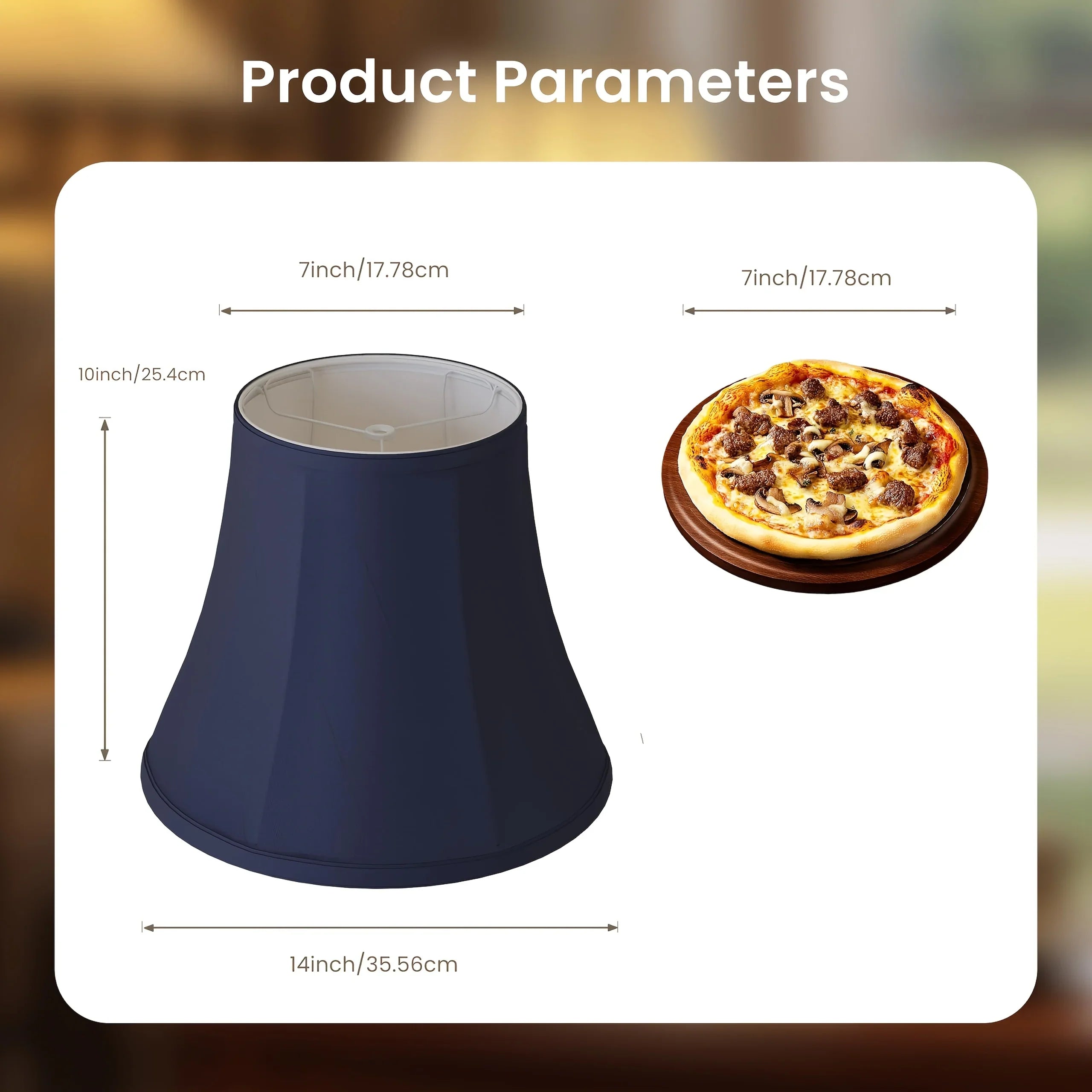 Double Royal Style Foldable Medium Lamp Shade Set of 2