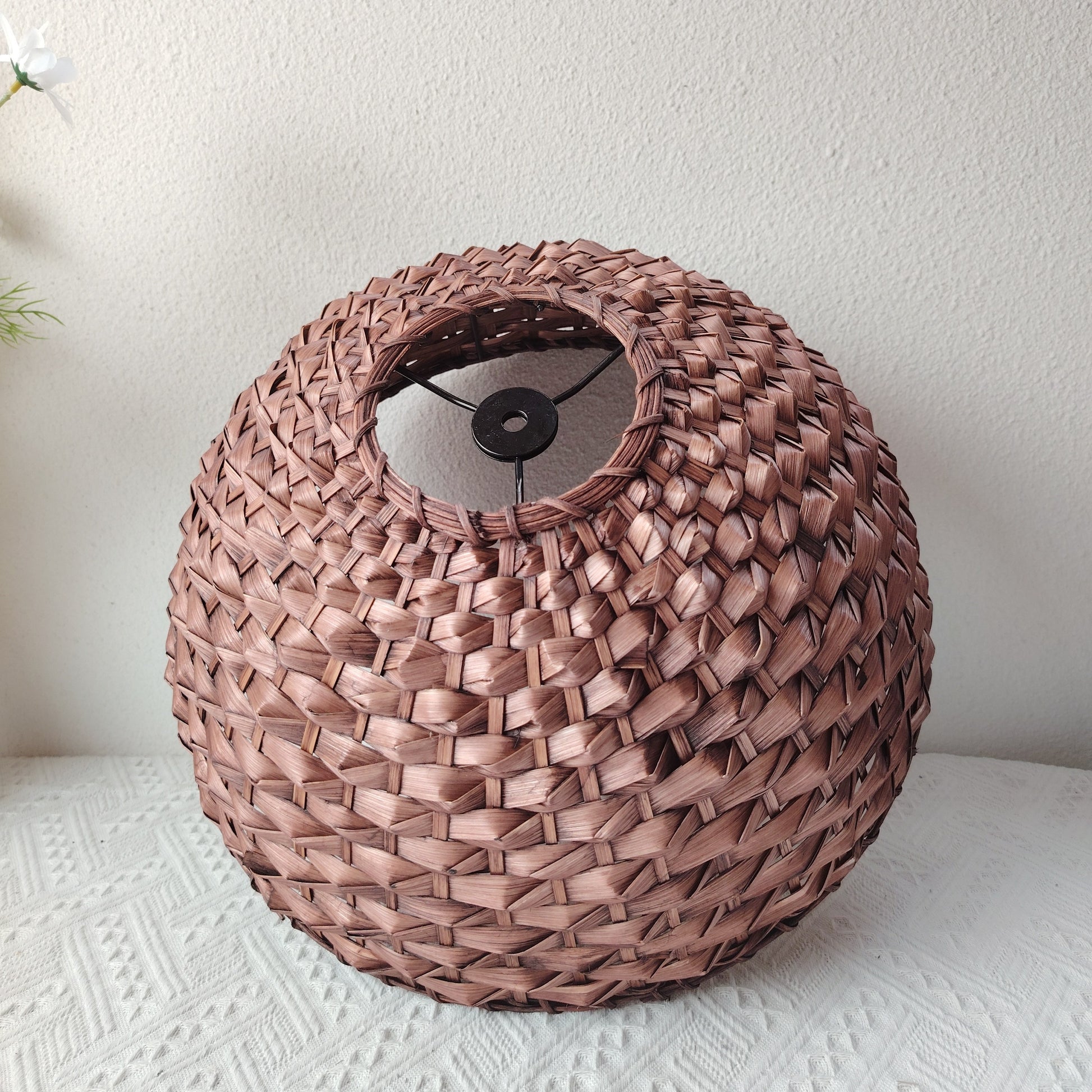 Modern Handwoven Bohemian Bamboo Pendant Light Shade - Adrianas Specialty Lamp Shades