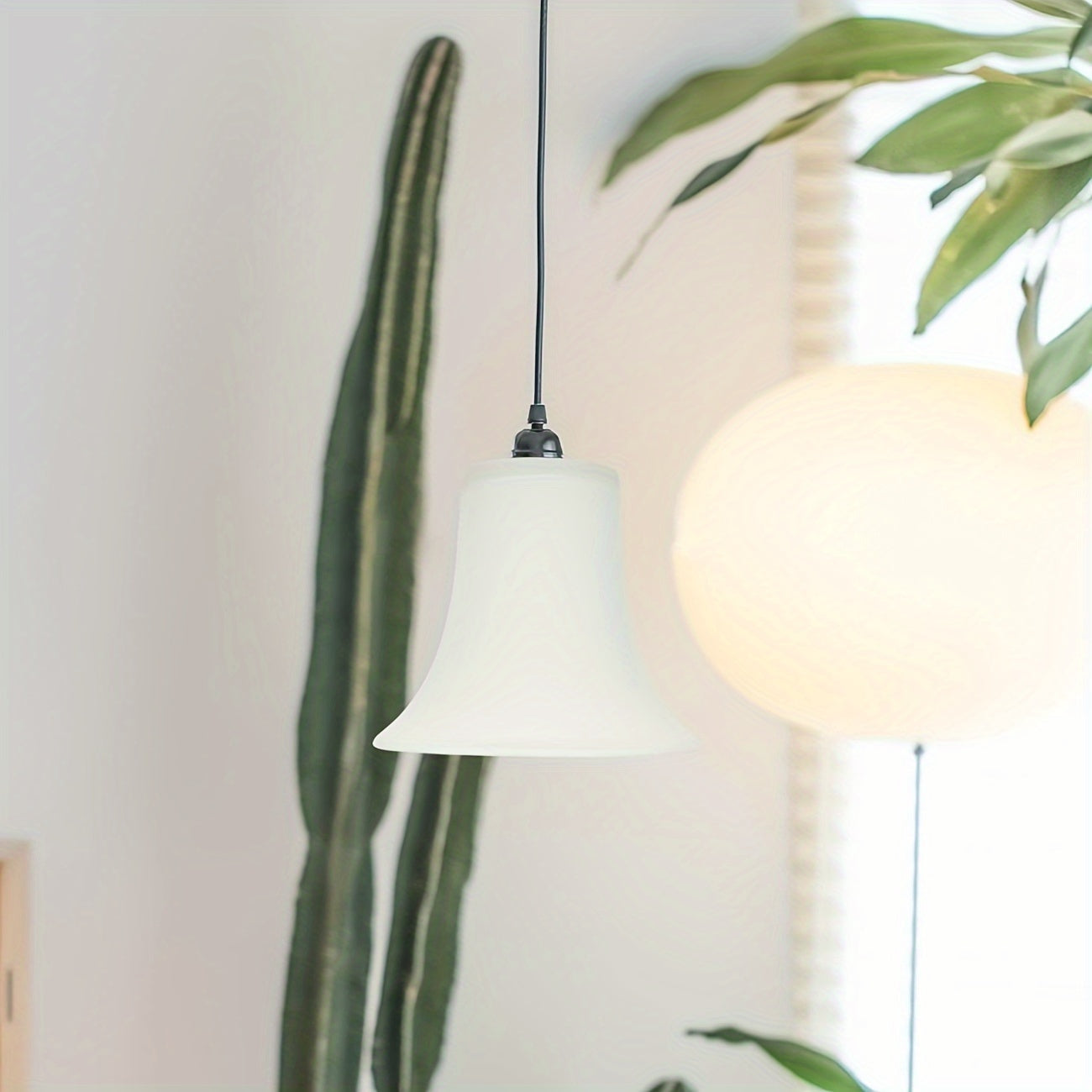 Modern Bell-Shaped Matte Glass Lampshade - Contemporary Ceiling Pendant Lighting Accessory, White Glass Light Cover, No Wiring Required - Pack of 1 - Adrianas Specialty Lamp Shades