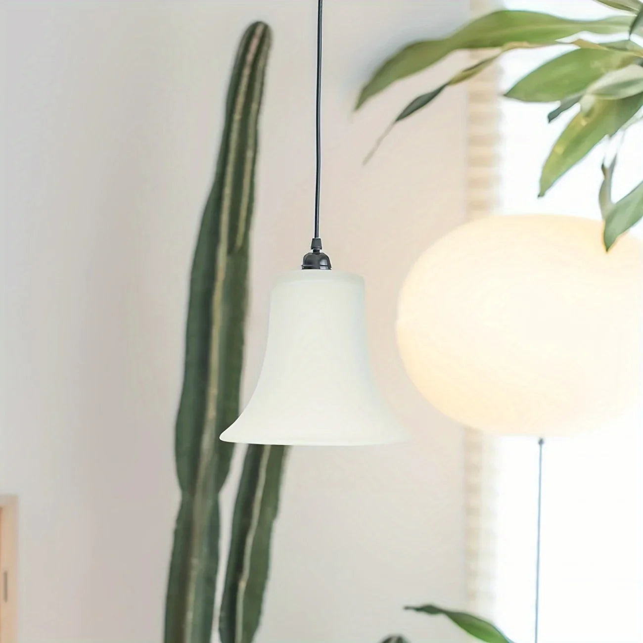 Modern Bell-Shaped Matte Glass Lampshade