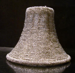 Silver Glass Bead Chandelier Shades - Adrianas Specialty Lamp Shades