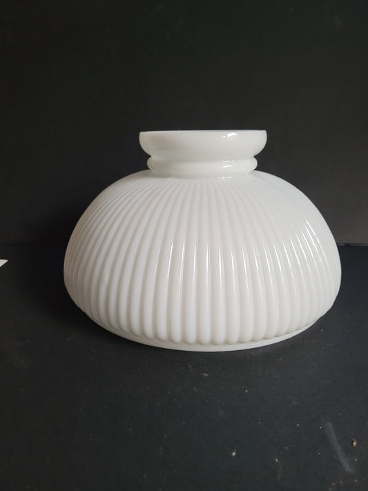 White Ten Inch White Rib Student - Adrianas Specialty Lamp Shades