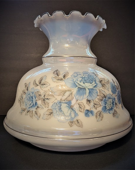 36913 Blue Peonies Floral Crown Student - Adrianas Specialty Lamp Shades