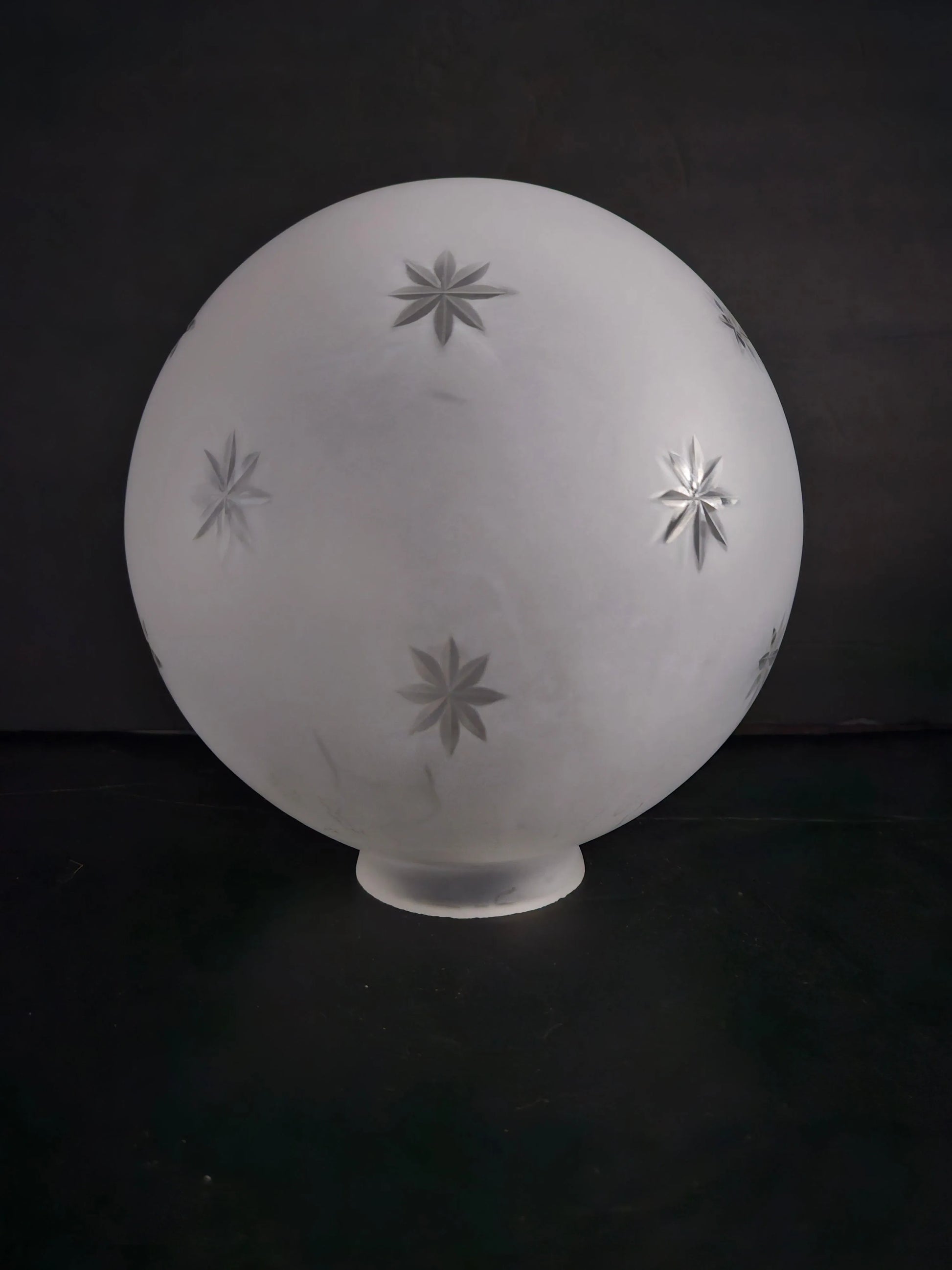 Elegant Crystal Star Cut Globe - 8 Inches three-and-four-inch-fitters, lamp-globes Adrianas Specialty Lamp Shades