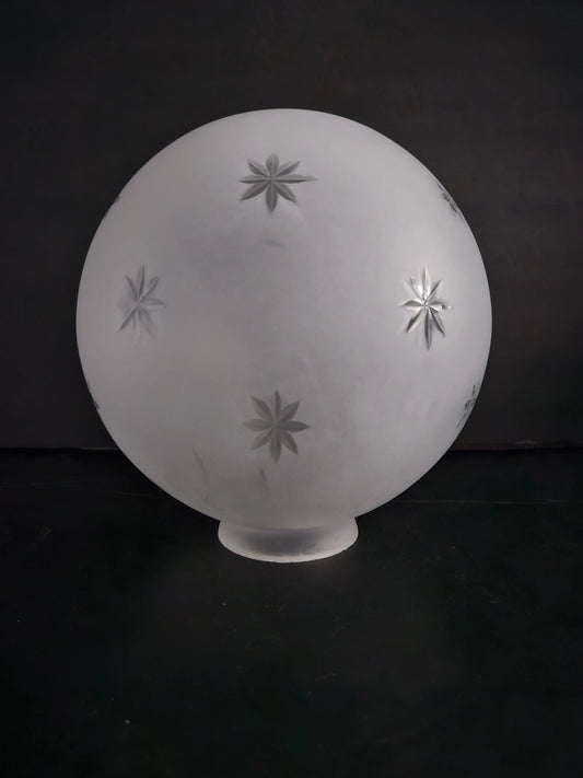 Elegant Crystal Star Cut Globe - 8 Inches three-and-four-inch-fitters, lamp-globes Adrianas Specialty Lamp Shades