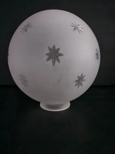 Elegant Crystal Star Cut Globe - 8 Inches three-and-four-inch-fitters, lamp-globes Adrianas Specialty Lamp Shades