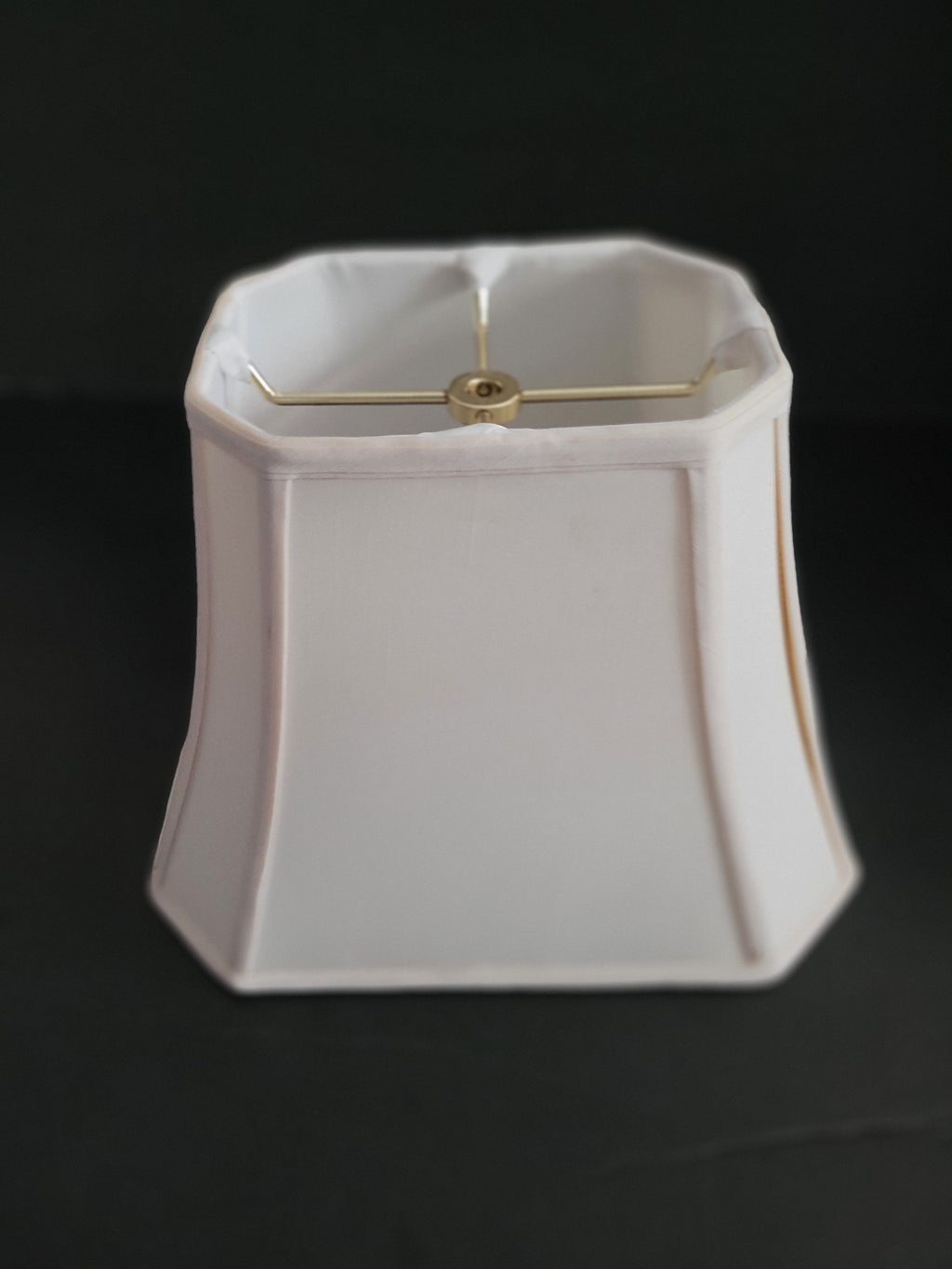 Square Cut Corner White Cream Silk Lamp Shades silk lamp shade Adrianas Specialty Lamp Shades