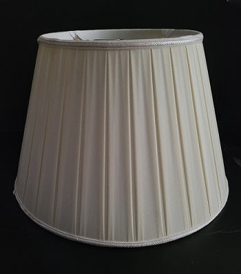 39819 Cream Box Pleat Silk Lamp Shades silk-lamp-shades Adrianas Specialty Lamp Shades
