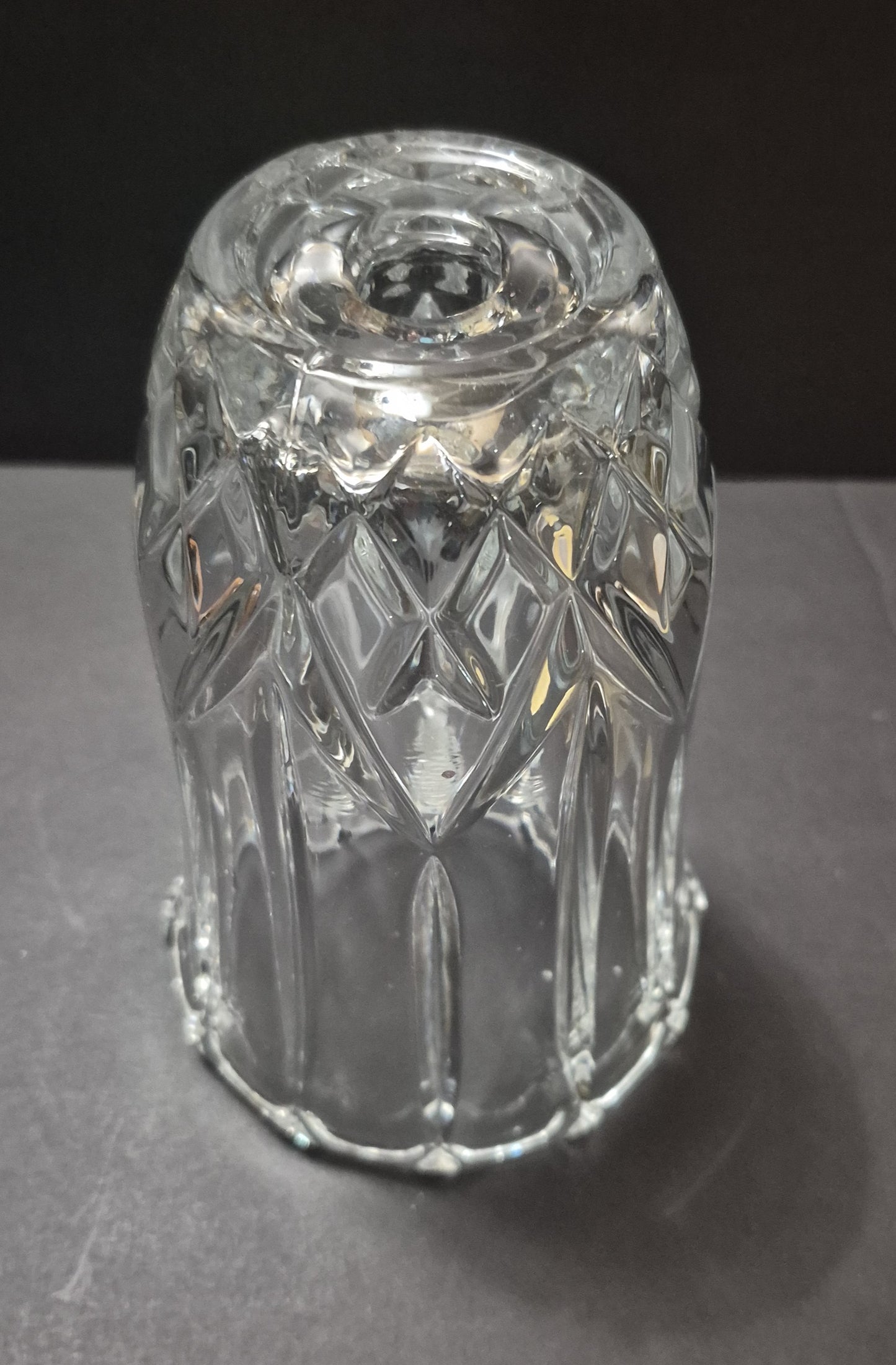 Heavy Pressed Crystal Lamp Base - 6 Inch