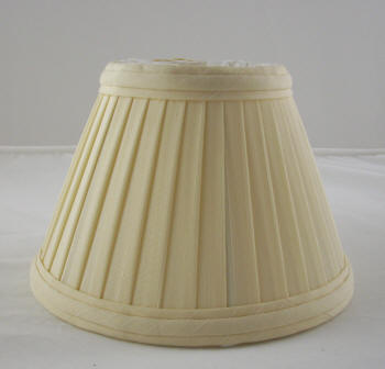 Cream Pleated Chandelier Shade - 6 Inch Bottom - 20307 - Adrianas Specialty Lamp Shades