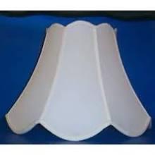 20328 Wide Ribbed Scalloped Bottom Silk Bell Lamp Shade - Specialty Shades