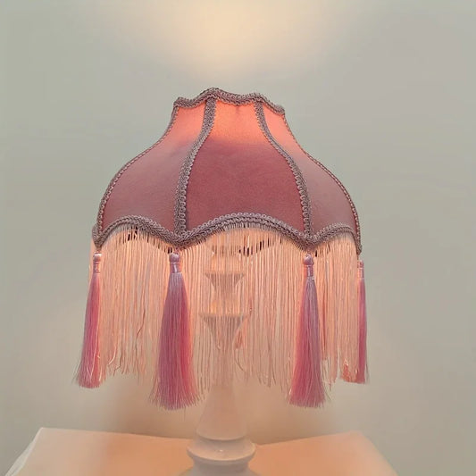 Elegant Modern Luxury Lampshade with Ornate Fringed Tassel Decor