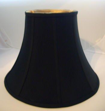 20421 Black Silk Bell silk-lamp-shades Adrianas Specialty Lamp Shades