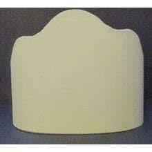 21903 Beige Silk Half Shade Finials Fitter - Adrianas Specialty Lamp Shades