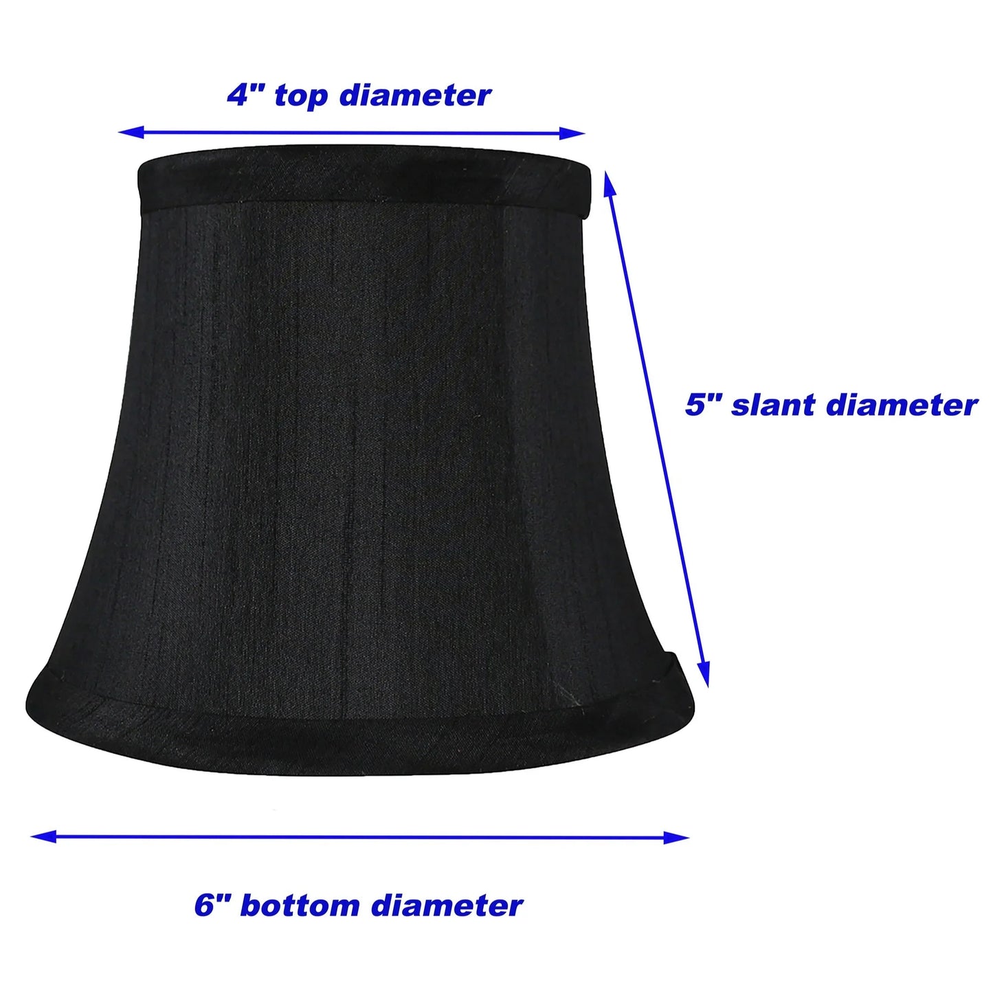 Meriville Faux Silk Clip On Chandelier Lamp Shades, 4-inch by 6-inch by 5-inch, Bell shape