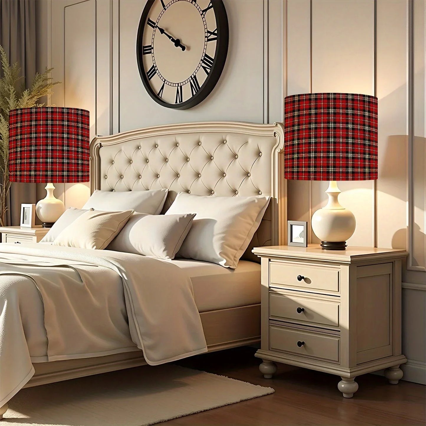 Set of 2 Large Boho Drum Lampshades