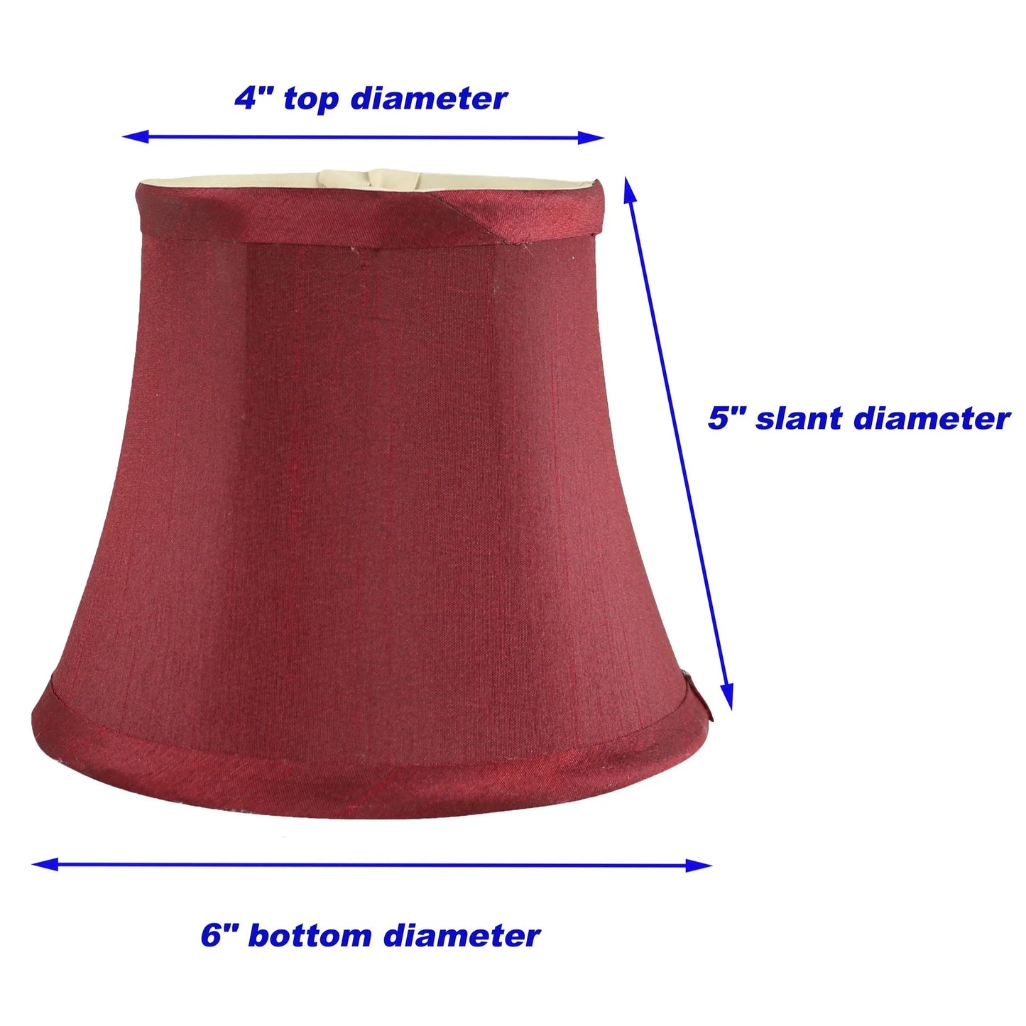 Meriville Faux Silk Clip On Chandelier Lamp Shades, 4-inch by 6-inch by 5-inch, Bell shape