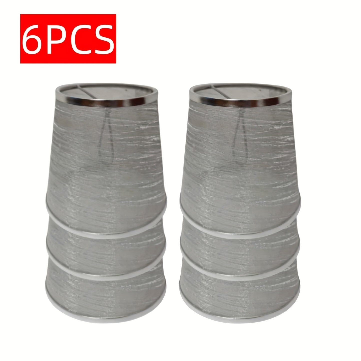 Elegant Golden, Silvery, and Copper Gauze Clip-On Lampshade