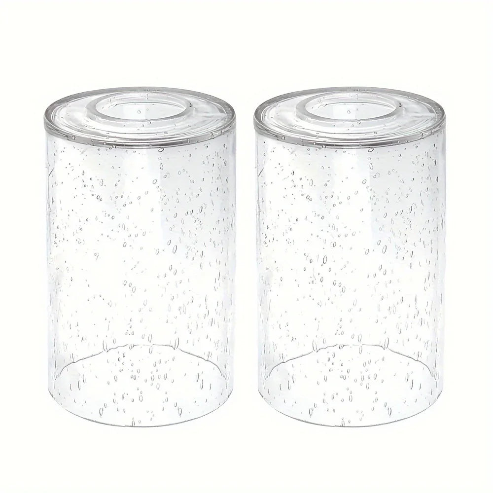 2 Pack Clear Glass Shade, Seeded Light Shade
