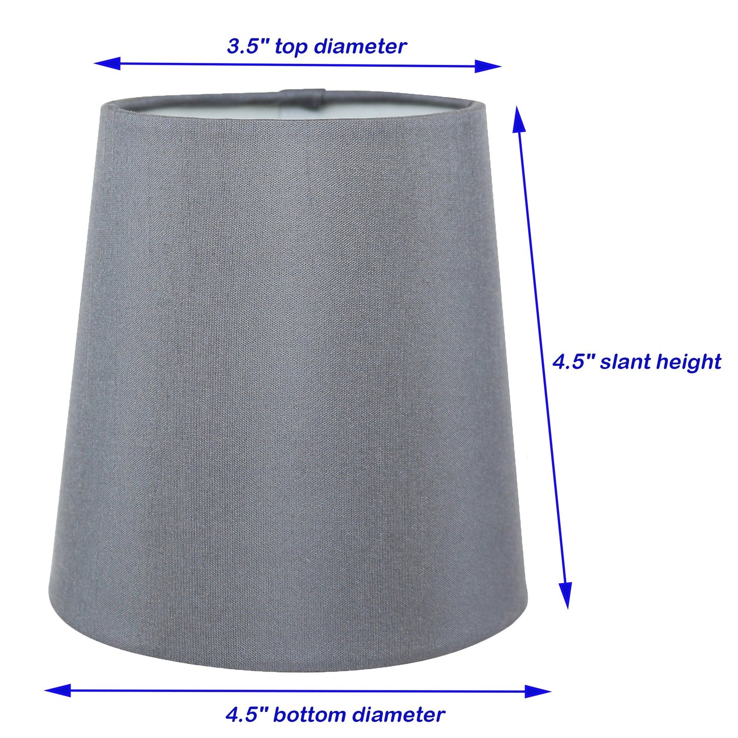 Meriville Set of 6 Grey Faux Silk Clip On Chandelier Lamp Shades - Adrianas Specialty Lamp Shades