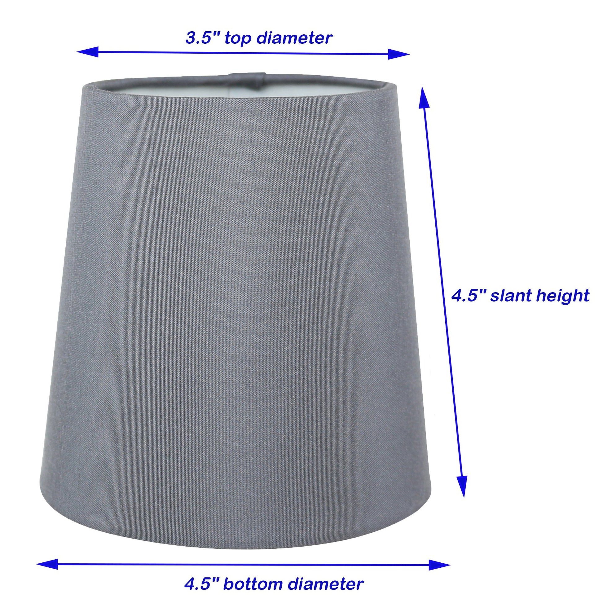 Meriville Set of 6 Grey Faux Silk Clip On Chandelier Lamp Shades - Adrianas Specialty Lamp Shades