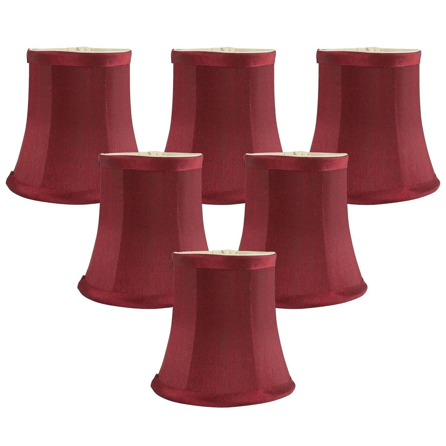 Meriville Faux Silk Clip On Chandelier Lamp Shades