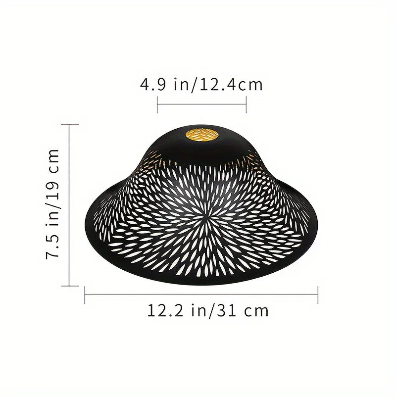 2pcs 12.2*7.5*4.9" About 2.9 Pounds/set Black Outside And Golden Daisy Inside