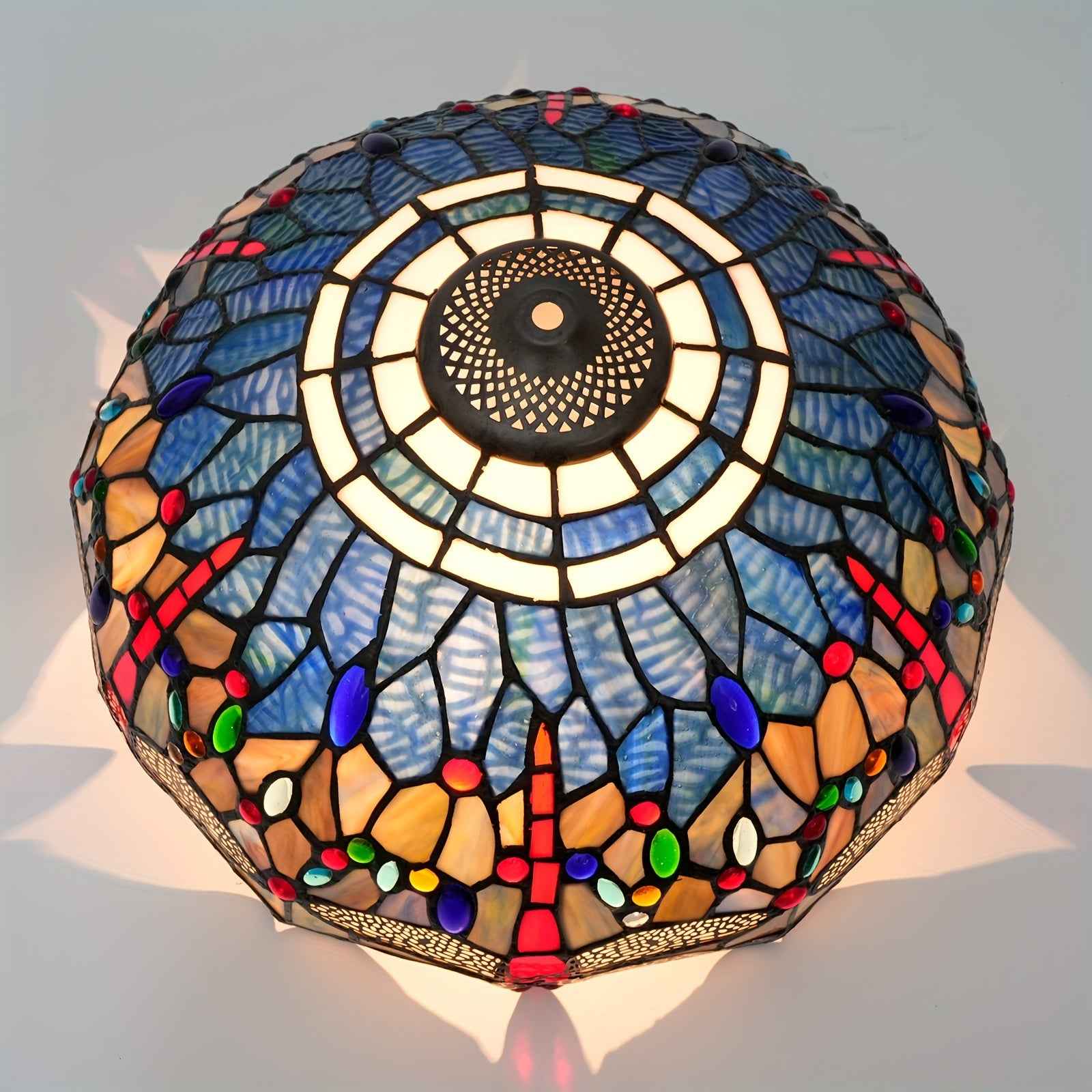 16" Tiffany-Style Stained Glass Lamp Shade