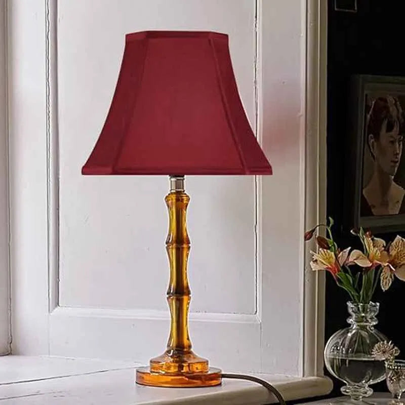 Single Burgundy Red Square Lamp Shade