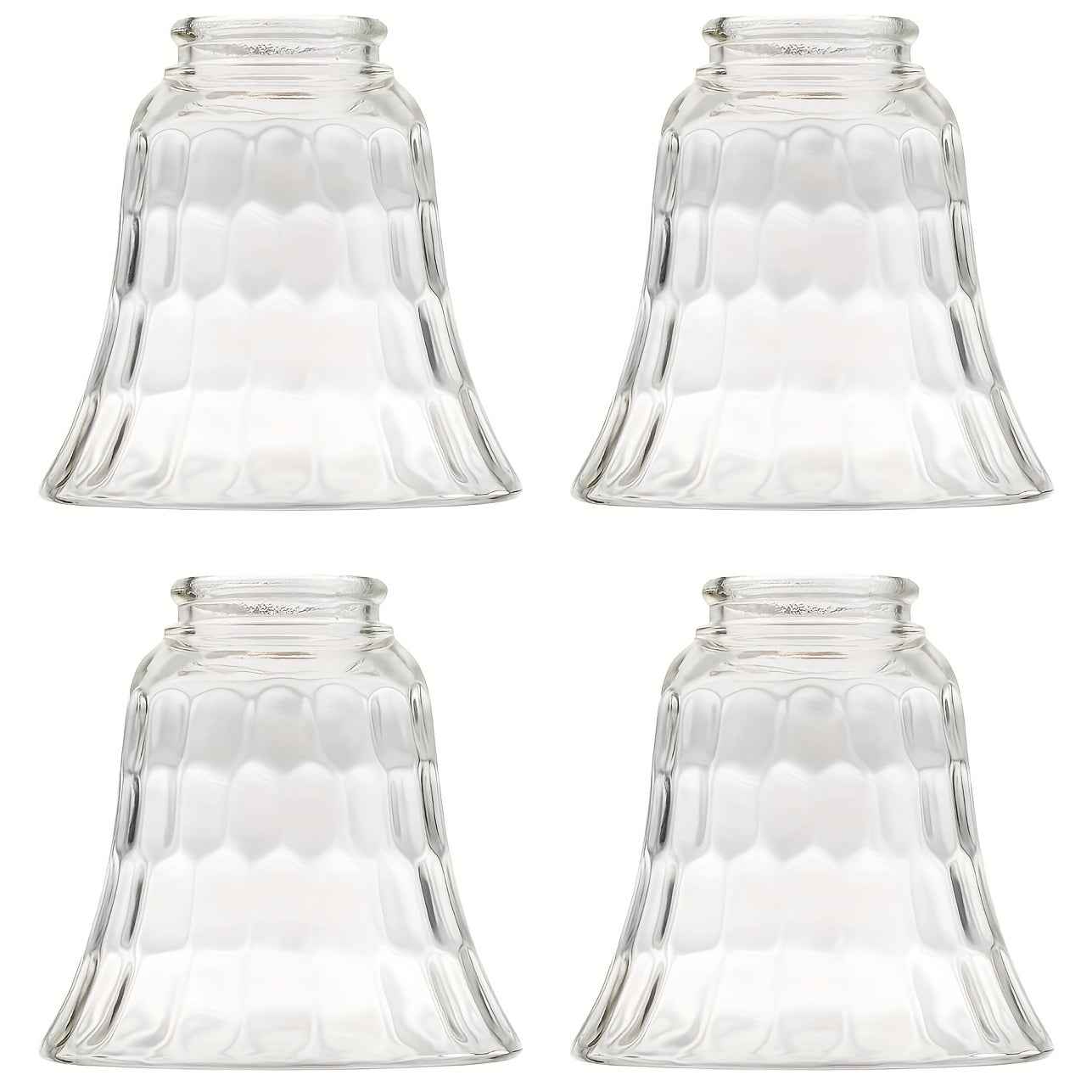 4pcs Transparent Style Bell Glass Lampshades