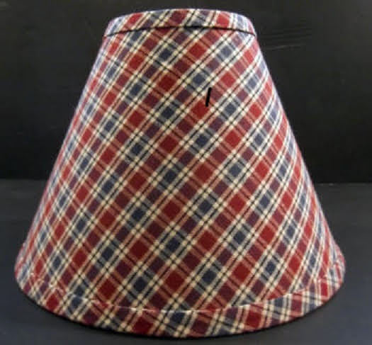 31112 Burgundy And Blue Plaid Standard Clip On Shades - Adrianas Specialty Lamp Shades