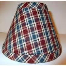 31146 Burgundy Plaid Chandelier Shade chandelier-lamp-shades Adrianas Specialty Lamp Shades