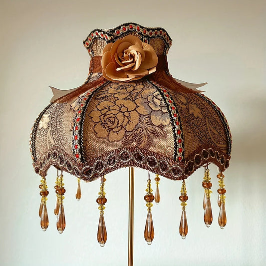 Vintage Rose Floral Handmade Fabric Lampshade