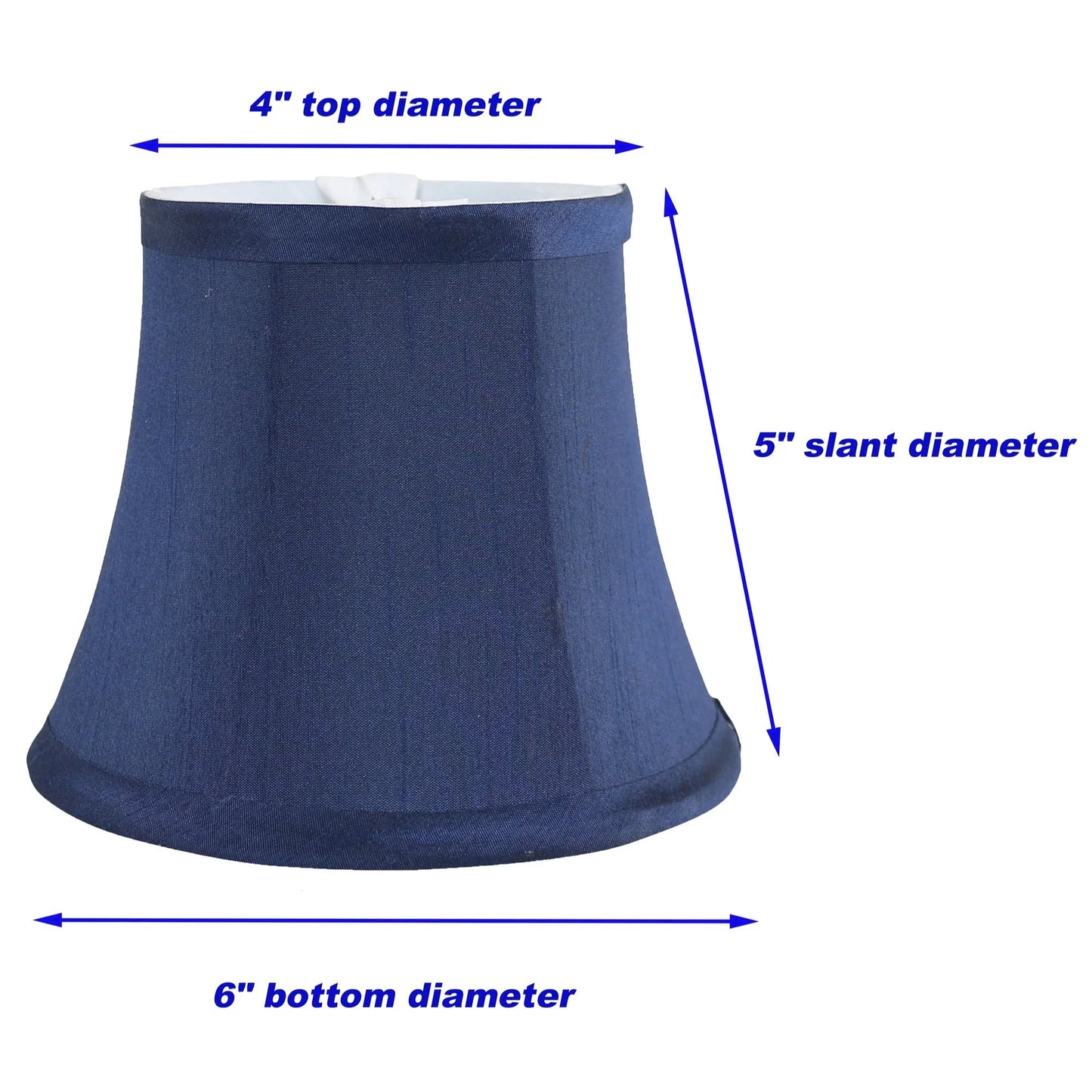 Meriville Faux Silk Clip On Chandelier Lamp Shades, 4-inch by 6-inch by 5-inch, Bell shape